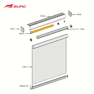 Lutron stores motorisés à énergie solaire, stores verticaux électriques, stores automatiques en tissu, stores roulants, rouleau - Product Image 4
