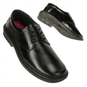 Botas Escolares para Niños al por Mayor, Clásicas con Cordones, Suela Antideslizante, Formales, de Cuero Sintético Charolado - Product Image 1