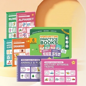 Cahier de traçage réutilisable pour enfants, cahier d'écriture avec modèles de dessin, cahier d'écriture rainuré - Product Image 1