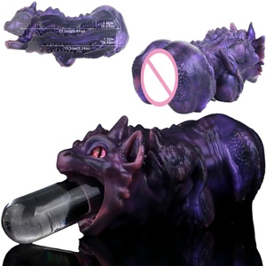 Masturbador Masculino de Silicona Suave con Forma de Dragón Alienígena GEEBA, Texturizado, Portátil, de Bolsillo, con Doble Orificio - Product Image 1