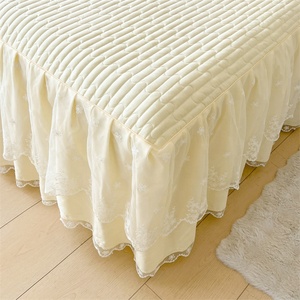 Nueva Llegada: Cubrecama Princesa con Volantes Románticos, 400 Hilos, 100% Algodón, Acolchado con Encaje, para Uso Doméstico, Sábana y Falda de <span class=keywords><strong>Cama</strong></span> - Product Image 5