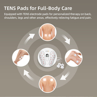 Appareil de thérapie par impulsions électriques TENS pour les jambes et les pieds, stimulateur musculaire, chaleur infrarouge, lumière rouge, masseur de pieds EMS