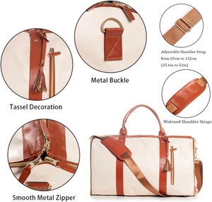 Bolsa de Viaje Plegable de Gran Capacidad para Mujer, Modelo 2024 <span class=keywords><strong>Okasa</strong></span> 24041214, con Cierre de Cremallera, en PU, para Trajes, Color Personalizado - Product Image 5
