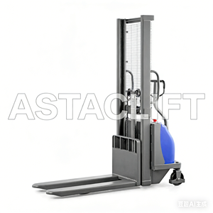 Stoccatore Semielettrico con Batteria al Piombo, Montante a 2/3 Stadi, Altezza di Sollevamento 1.6m-3.5m, <span class=keywords><strong>Dimensioni</strong></span> Forche 1220x125x50mm - Product Image 5