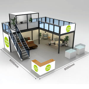 Plataforma de dos niveles para salón, sistema de exhibición de doble cubierta, fácil café 2, con cabinas de salón, Feria de servicio pesado - Product Image 2