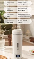 Bouilloires électriques Thermomètre LED Thermos Bouteille d'eau Maintien au chaud Portable Automatique Voyage Café Bouilloire électrique