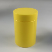 Pot en plastique noir de haute qualité 200 250 300 ml pour l'emballage de capsules alimentaires et de médicaments, équipé de bouchons de sécurité pour enfants
