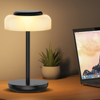 Lampe de table LED portable rechargeable, décoration d'intérieur, lampe de bureau sans fil, 3 niveaux de luminosité, commande tactile, veilleuse rechargeable