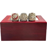 Juego de Anillos de Campeones de Hockey de los Chicago Blackhawks 2010, 2013 y 2015, Joyería Plateada de Moda Hecha de Aleación de Zinc para Fiestas y Regalos