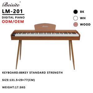<span class=keywords><strong>Piano</strong></span> numérique et clavier électronique Beisite LM-201 à 88 touches, performance professionnelle, action de marteau, haut-parleur intégré, orgue électrique - Product Image 1
