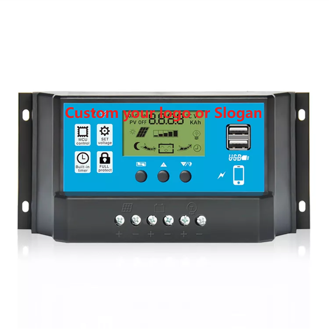 RY 60A Solar Controller 12V 24V Auto PWM Charge Controller with Built in LCD Display and Double USB 5V Port DUAL Home Use
