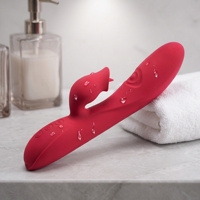 Vibrateur rechargeable étanche en silicone et ABS, double extrémité, lubrifié, pour clitoris et point G, 7 vitesses de vibration, modes de stimulation, recharge USB