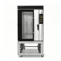 Four à convection à air chaud commercial, 10 plateaux, en acier inoxydable, pour boulangerie, avec commande numérique