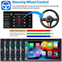 Estéreo para Auto de Doble DIN con Reproductor de DVD y CD, Apple CarPlay y Android Auto Inalámbricos, Pantalla Táctil, Radio, Bluetooth, USB, SD, FM
