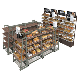 Highbright Présentoir de boulangerie à combinaison de bois en acier de haute qualité pour supermarché - Product Image 2