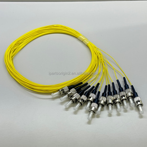 Pigtail de Fibra Óptica LSZH de Bajo Humo y Cero Halógenos ST/UPC de 12 Hilos Monomodo, 0.9mm, 1.5M para Empalmes ODF FTTH - Product Image 6