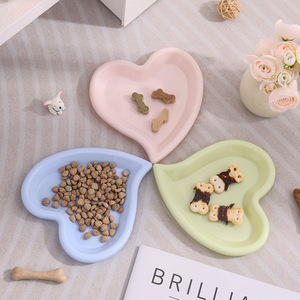 Bols d'alimentation pour animaux de compagnie, bol simple en plastique couleur bonbon pour chats et chiens, nourriture et eau, antidérapant, facile à nettoyer - Product Image 4