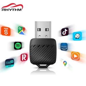 Adaptateur sans fil Rhythm Super Mini Ultra Thin Carplay Android Auto, connexion automatique en 3 secondes, mise à niveau du divertissement en voiture - Product Image 1