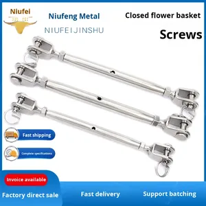 304 נירוסטה סגסוגת פלדה סגורה, סל פרחים סגור בבורג, בורג סל פרחים, מהדק חוט פלדה, מהדק שרשרת M5-M24 סין - Product Image 5