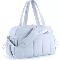 Nouvelle collection : Sac de voyage matelassé blanc léger, petit sac fourre-tout, sac de week-end, sac de voyage pour une nuit