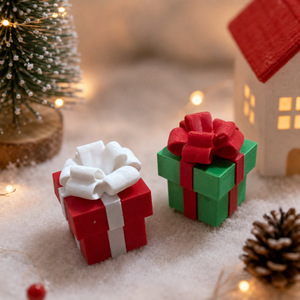 3D printed stress-relief toy, push-button Christmas tree, Christmas gift <b>box</b>, fingertip stress-relief toy - Product Image 3