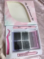 Cils en grappe épais et volumineux pour un look spectaculaire, faux cils individuels pour un volume intense, cosmétique pour les yeux tendance, cils en grappe
