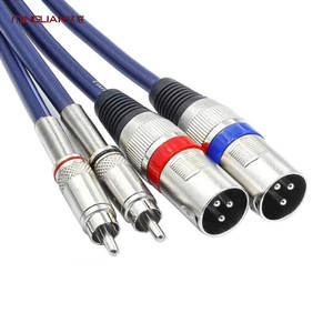 Câble audio stéréo HiFi double <span class=keywords><strong>RCA</strong></span> <span class=keywords><strong>XLR</strong></span> mâle de 1 m, connexion audio stéréo, prise <span class=keywords><strong>XLR</strong></span>/phono, câble de microphone, fil - Product Image 1