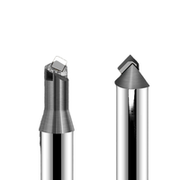 Fraise à chanfreiner diamantée à une dent CVD, fraises diamantées pour CNC, outils de polissage CNC OEM/ODM 5 axes HRC60 6mm 60 90 100 120