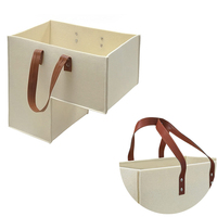 Panier d'escalier en feutre de qualité supérieure, avec poignées en cuir, structure à jouets, organisateur, boîte à linge