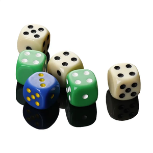 Объемные мини-кости 12 мм закругленные Угловые Акриловые Кубики белые пластиковые кубики - Product Image 2