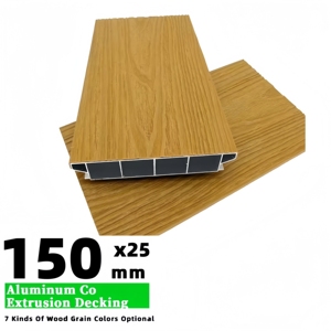 Vente flash : terrasse en alliage d'aluminium 150x25, simple face, à emboîtement, imperméable, pour jardin et patio - Product Image 2
