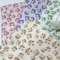 Kain Microfiber Corduroy Motif Bunga Kecil Cetakan Bunga untuk Musim Gugur dan Musim Dingin Lembut Bernapas Ringan Jaket Celana Aksesoris Rambut