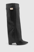 Bottes Western pour femmes à bout pointu, style Shark, avec talon compensé repliable, mi-mollet, imperméables, qualité supérieure, directement de l'usine