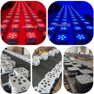 Muxxdj không dây DMX kiểm soát 6x18W uplight LED Battery Powered mệnh ánh sáng đám cưới uplights cho Đảng chiếu sáng ánh sáng sân khấu - Product Image 5