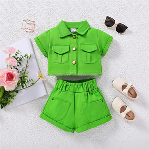 Shorts Hot Sales Set due pezzi completo da Cowboy abito estivo <span class=keywords><strong>Online</strong></span> <span class=keywords><strong>abbigliamento</strong></span> per bambini in poliestere/cotone - Product Image 4