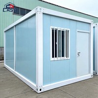 Maison conteneur modulaire contemporaine en acier de 20 pieds ou 40 pieds, en kit, avec panneaux sandwich, pour usage extérieur en cour.