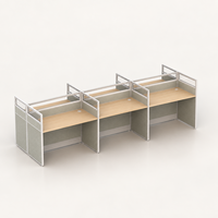 Fabricant de cloisons de bureau à panneaux de verre bas (2, 4, 6, 8, 10 partitions) pour postes de travail privés