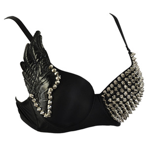 Accessoires d'organisation de placard : Soutien-gorge de danse gothique punk <span class=keywords><strong>Rive</strong></span>&Wing à clous noirs - Product Image 2