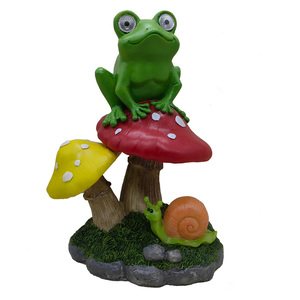 Estatua de Rana de Jardín para Decoración Exterior, Figura de Rana de Resina con Gran Esfera Mágica y Luces LED Solares, Decoración Exterior Impermeable - Product Image 5