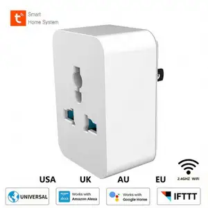 Hochwertiger tragbarer Universal stecker EU UK US Travel Power Smart Plug Sprach steuerung mit Alexa Google Home TUYA