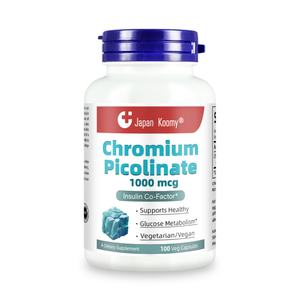 Cápsulas de Picolinato de Cromo de Fábrica GMP, 100 Cápsulas Veganas para Apoyar el Metabolismo, Suplemento de Picolinato de Cromo - Product Image 1