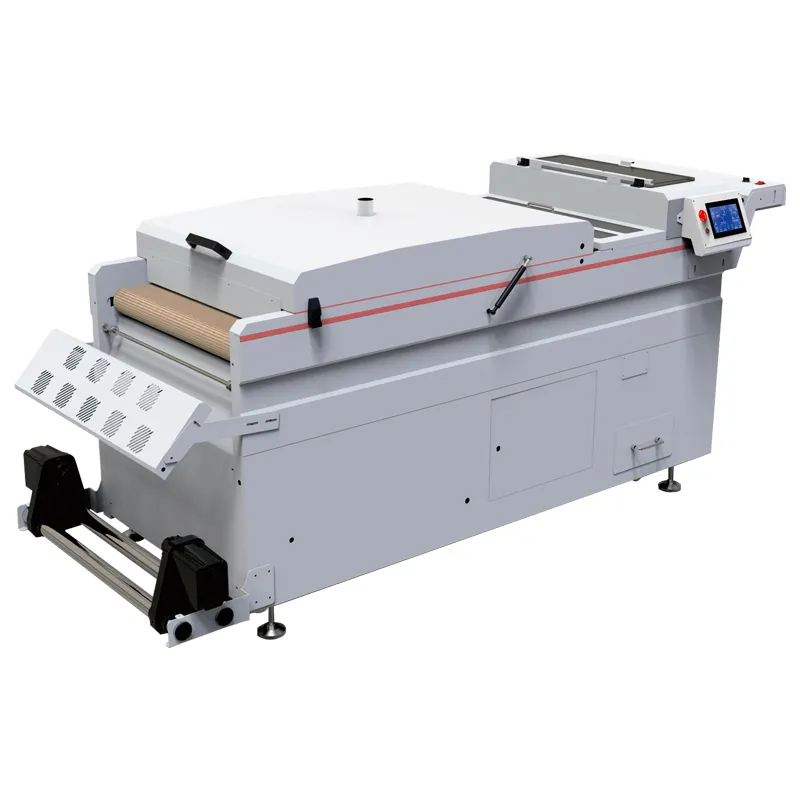 Película de transferencia PET XP600 I3200 Dual 4 cabezal de impresión Impresión digital A3 30cm 60cm Impresora DTF con máquina secadora de polvo
