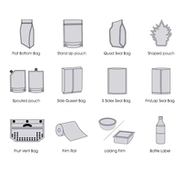 Sacs personnalisés pour T-shirts 100g 250g 500g 1kg Emballage de sécurité en PE avec fermeture éclair en aluminium blanc pour café