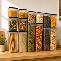 Lot de 14 boîtes de rangement en plastique pour réfrigérateur, idéales pour aliments, céréales, collations et autres denrées sèches