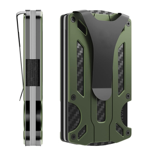 Portafoglio <span class=keywords><strong>in</strong></span> Alluminio 2026 Personalizzato con <span class=keywords><strong>Tasca</strong></span> Frontale, Blocco RFID, Sottile e Minimalista con Linguetta Estraibile per Carte di Credito - Product Image 1