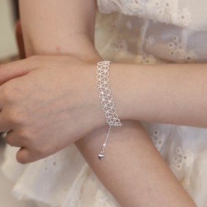 Colliers à motif floral, plaqués argent, bijoux de mode pour femmes en argent tibétain - Product Image 4