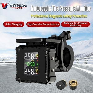 Capteur TPMS universel pour <span class=keywords><strong>moto</strong></span>, moniteur de pression des pneus sans fil à énergie solaire, affichage en temps réel de haute précision - Product Image 2