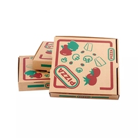 Fabrik-Großhandel Maßgefertigte Pizzakartons 12 Zoll 3-Schichten Individuelles Logo Wellpappe-Pizzakarton