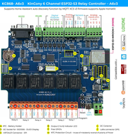 Toko Resmi KinCony KC868-A6v3 Modul Relay LoRa 6 Kanal ESP32-S3