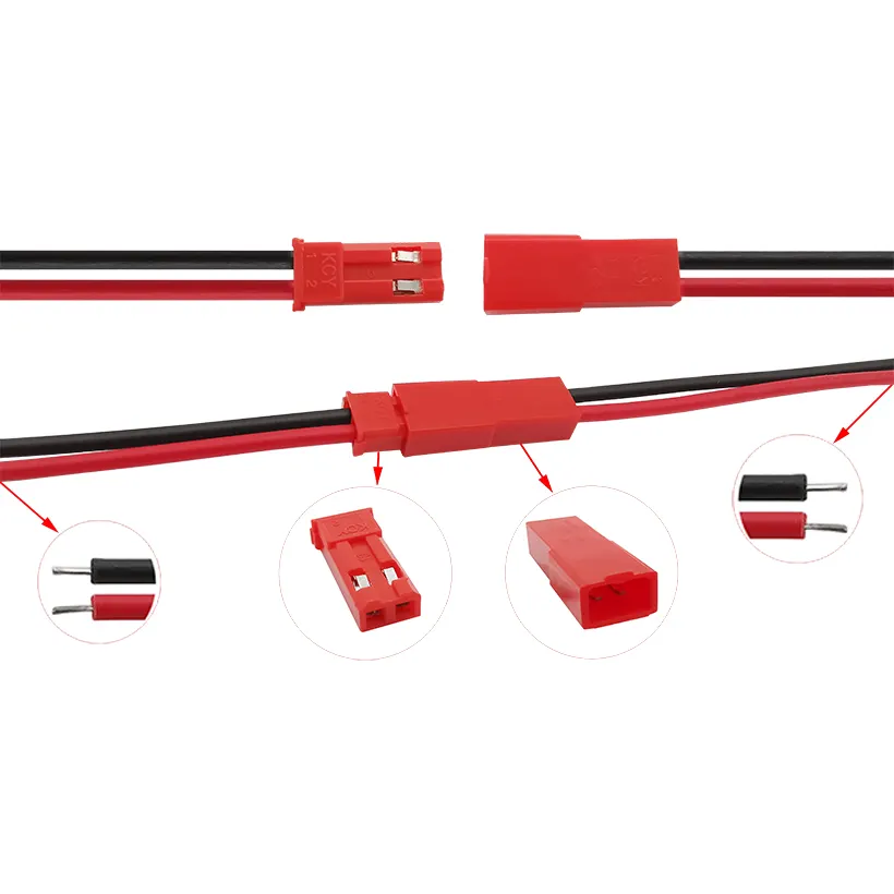 JST 2-poliger Stecker und Buchse Kabelst ecker JST 2 P Kabelst ecker für LED-Lampen leiste RC BEC Batterie DIY FPV Drohne